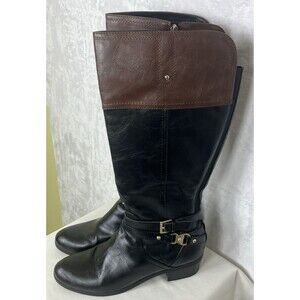 Liz Claiborne Tory Women's Tall Boots Memory Foam Black Brown Size 9M